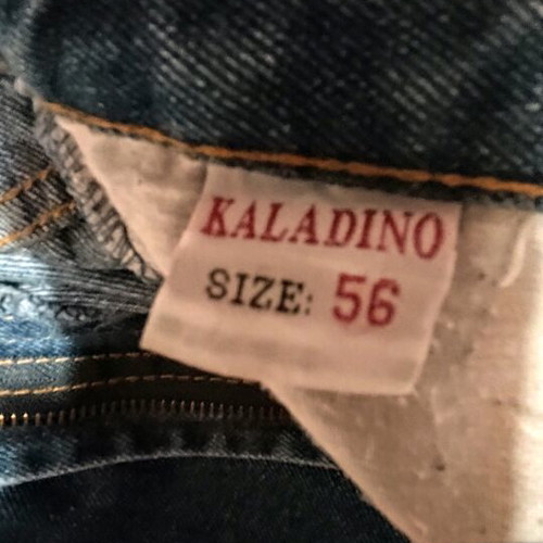 Men's jeans size 56 like new, blue, missing front button