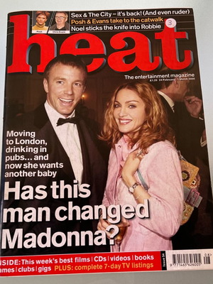 Heat magazine used with Madonna on the cover