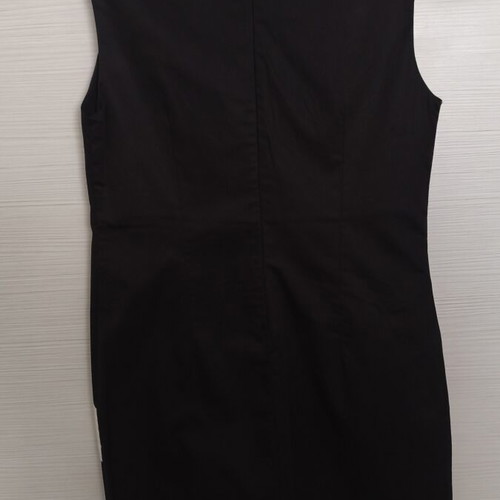Batida midi dress black and white with fabric roses, size L