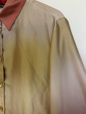 Zara ombré satin shirt like new, size M, sunset palette colors