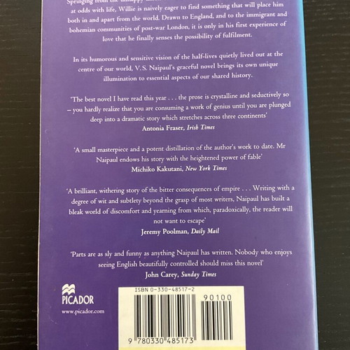 Half a Life by V. S. Naipaul like new, English