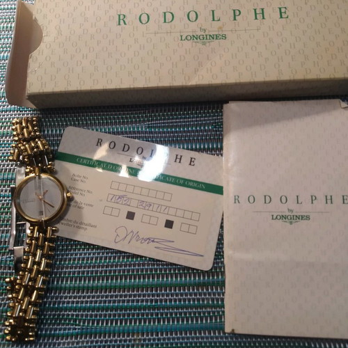 Longines Rodolphe women's watch used, gold-plated with box and card