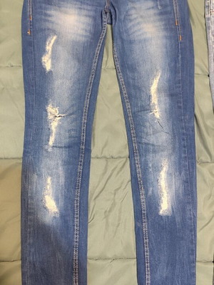 Bershka Vintage Y2K Low-Rise Skinny Jeans Size 26/36 Medium Blue