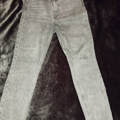 H&M black elastic denim pants like new, size 40