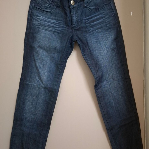 Extyn women's dark blue jeans like new with rhinestones size 46