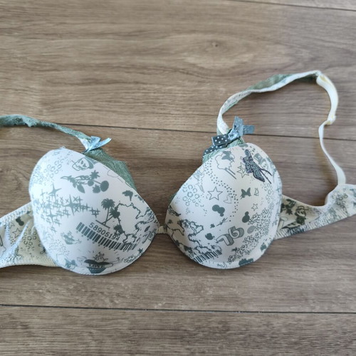 Belinda push up youth bra 75B like new, beige and green