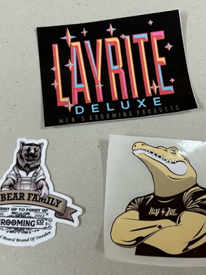 Layrite, Hey Joe, Mr Bear Family 3 Stickers New Price 2.50 Euros