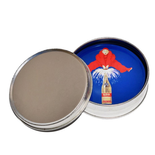 Spa Belgium coasters set of 4 new with metal packaging