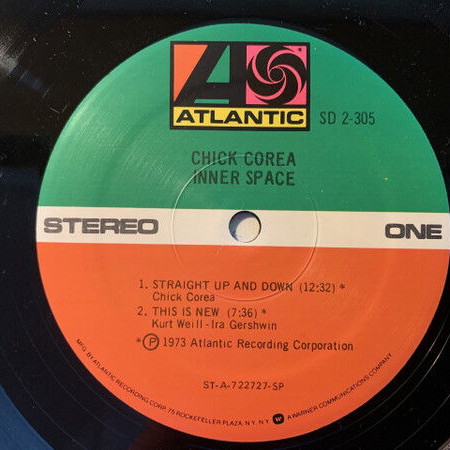 Chick Corea Inner Space vinyl record used, jazz
