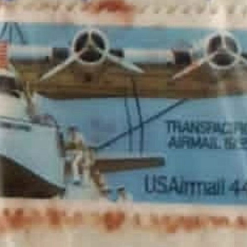 Συλλεκτικό γραμματόσημο USA Airmail 44¢ Transpacific 1935 σαν καινούργιο, 2 τεμάχια