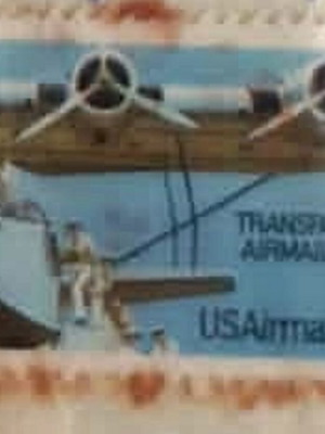 Συλλεκτικό γραμματόσημο USA Airmail 44¢ Transpacific 1935 σαν καινούργιο, 2 τεμάχια
