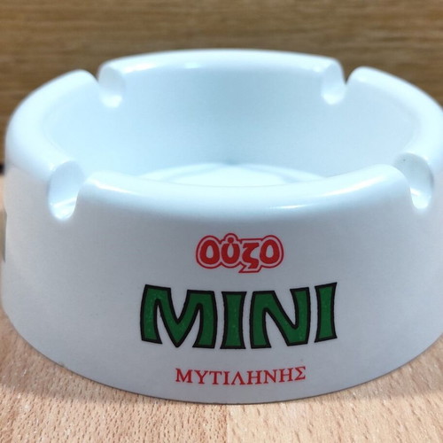 Ouzo Mini Mytilinis old promotional plastic ashtray like new
