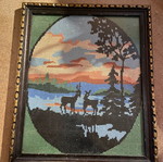 Embroidery in frame used