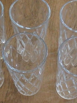 Glass set of 6 like new