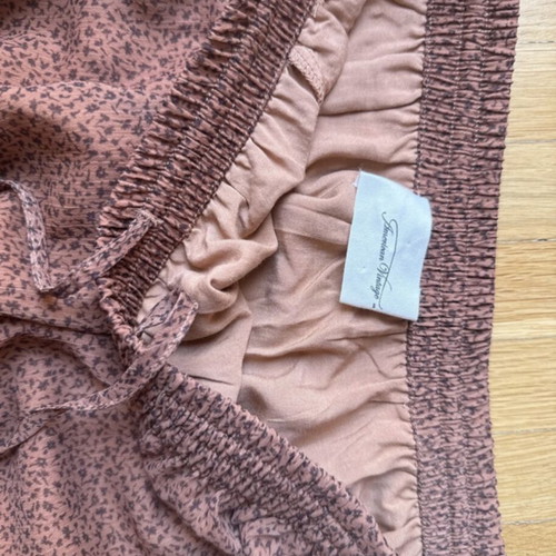 Midi skirt American Vintage like new, floral pattern, size L, brown