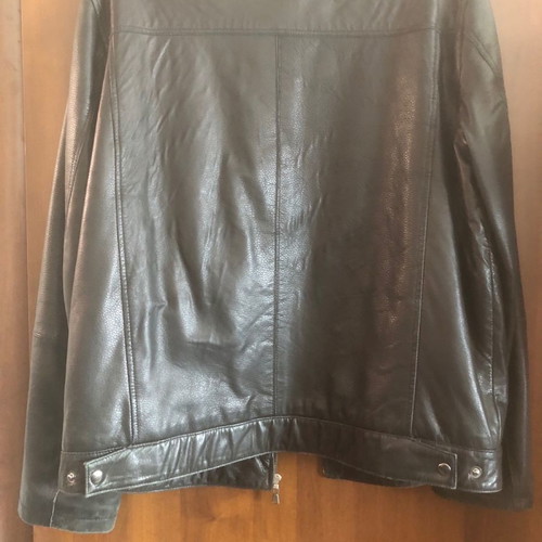 Leather jacket used, black, size L to XL