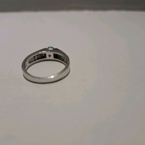 Silver Ring 925 with Blue Stone like new