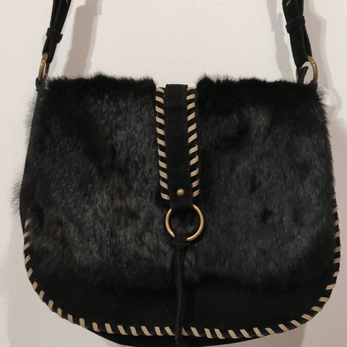Fur bag black like new, winter style