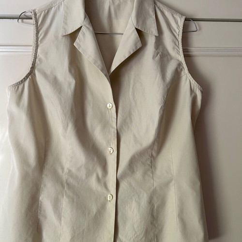 Robert Friedman Sophisticated Shirt M Beige cotton like new
