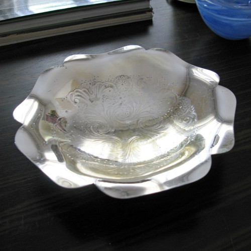 WMF silver-plated bowl used with embossed pattern