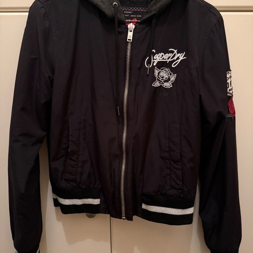 Superdry jacket black, like new, size S