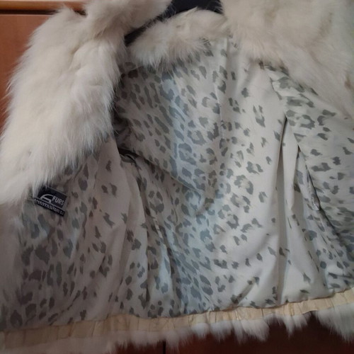 White genuine fur like new, size M