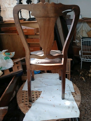 Salon chairs used, set of 3, heavy construction with minor wear