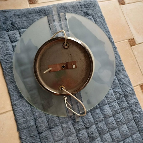 Adjustable ceiling light like new, blown glass and metal