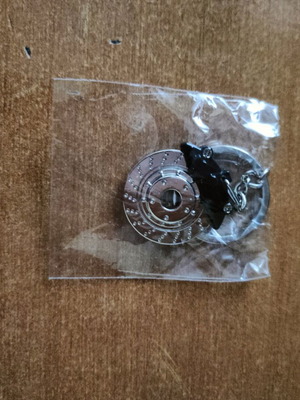 Keychain new, disc brake shaped, black