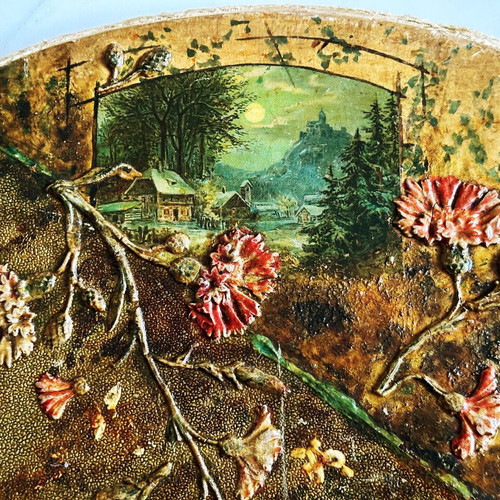 Victorian French card or photo holder used, early 20th century