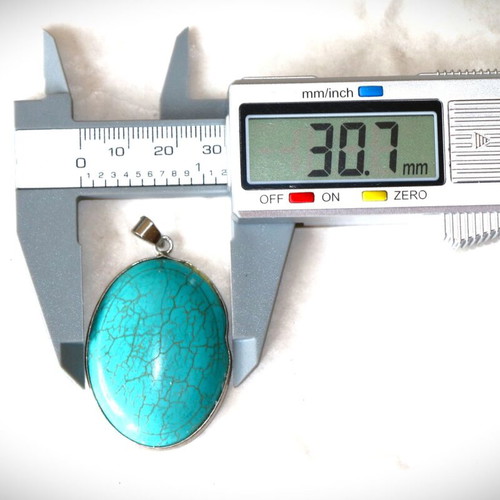 Turquoise Pendant 925 Sterling Silver Navajo Indian New