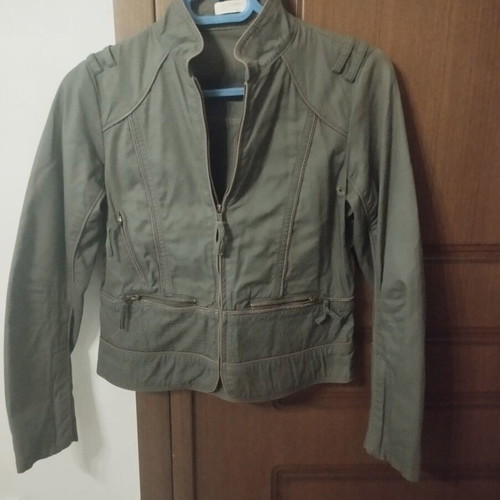 Sarah Lawrence women's khaki jacket medium used, slim fit