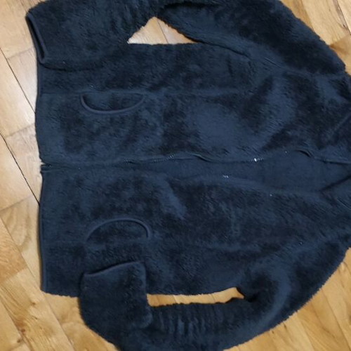 Fleece jacket dark gray used, size medium, very soft