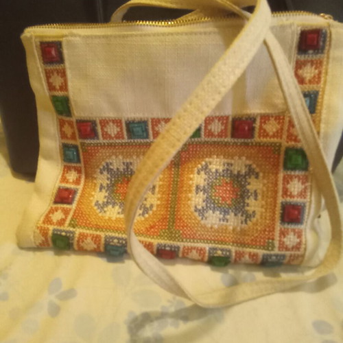 Bag with embroidery summer crossbody like new