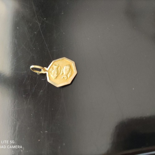 Pisces zodiac gold 14K new 1.5gr