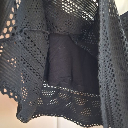 Crop top tiranta knitted black like new Pink Woman