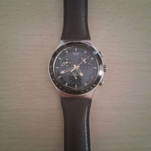 Swatch Irony Chrono Wind Fall men's watch used, black