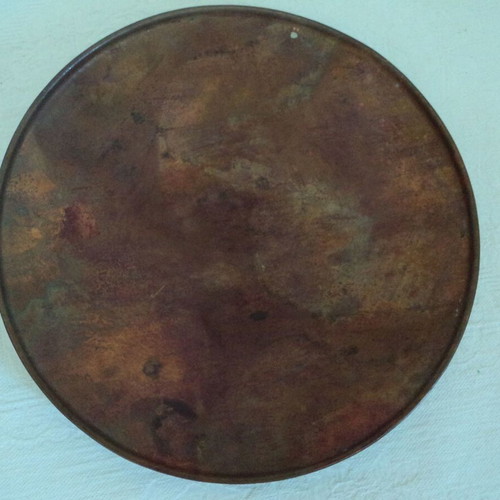 Constantinople brass wall plate used, 19cm diameter, previous century