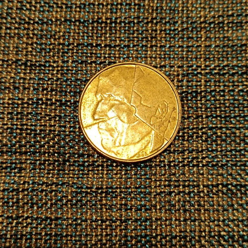 Belgium 5 Francs Coin used