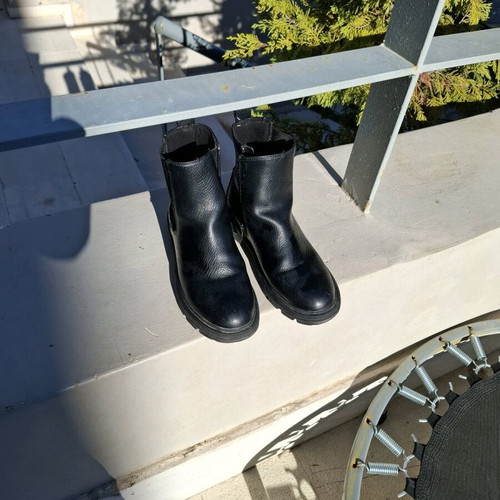 Children's leather anatomical boots size 36, waterproof, orthopedic