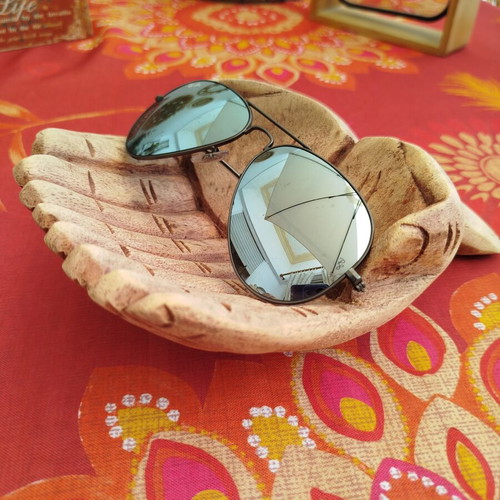 Handmade wooden decorative jewelry holder like new