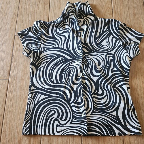 Vintage Zara shirt like new, black and white zebra print, size M