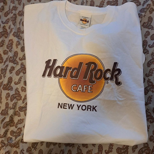 Hard Rock Cafe New York men's t-shirt like new, white, size L