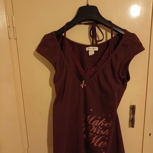 Zara blouse used, size M, burgundy with built-in top