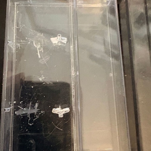Set of 4 transparent plastic audio cassette cases