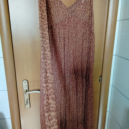 Karavan dress like new, sheer with gold strap and belt
