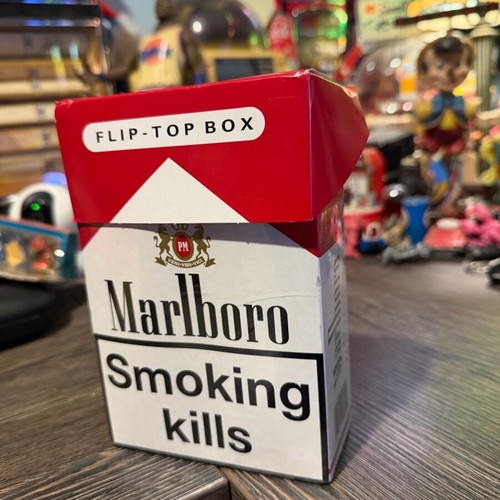 Marlboro empty collectible packs used with matches and large box