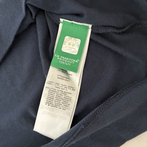 La Martina T Shirt new, size M L, blue
