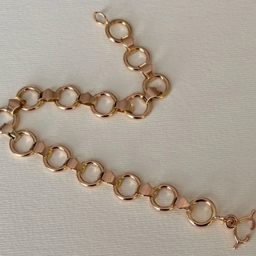 Yellow gold k14 bracelet like new, handmade