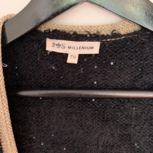 Millenium black and gold glitter cardigan, one size